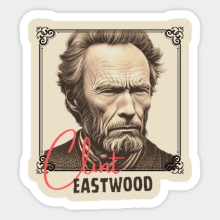 Vintage 70s Clint Eastwood Sticker